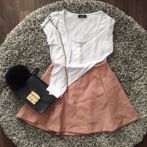 Blush Mini A-line Skirt